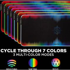 Enhance Pathogen XXL 3-LED Illuminated Mouse Pad (31.5 x 14", Multi-Color)