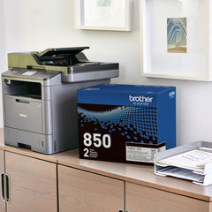 Brother TN850 High Yield Black Toner Cartridge Kit (2-Pack)