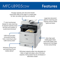 Brother MFC-L8905CDW Business Color Laser All-in-One Wireless Printer