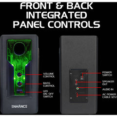 Enhance SB 2.1 Computer Speakers with Subwoofer (Green LED)