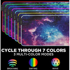 Enhance Pathogen XXL 3-LED Illuminated Mouse Pad (31.5 x 14", Galaxy)