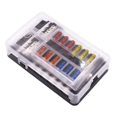 1 In 12 Out Way Car Fuse Box Power Plug Type Fuse Box Seat With LED Indicator