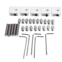 0.3&0.4&0.5mm Stainless Steel Nozzle + Aluminum Heating Block + M6-30mm Nozzle Throat + L-type Wrench Kit for 1.75mm Filament