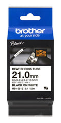 Brother HSE251E HSE251E Wire Marker Heat Shrinkable Sleeve Blank (No Legend) White 1.5m x 21mm 13.5 mm New