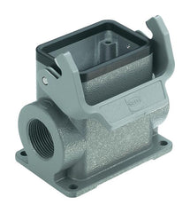 HARTING 19 30 006 0292 Heavy Duty Connector, Dual Side Entry M32, High Profile, Base, Panel Mount, Aluminium Body, 2 Lever