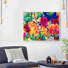 #A Colorful Flower Oil Paint By Number Kit DIY Acrylic Painting Home Decoratio