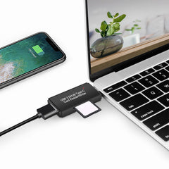 YC-432 Secure Digital TF Memory Card Reader USB Type C to USB 3.0 OTG Adapter