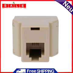 1 to 2 RJ11 Phone Male Splitter Phone Line Male Adapter Conve