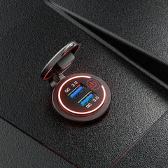 #A P19-S Dual QC 3.0 USB Charger Socket Quick Charge USB Outlet Power Adapter