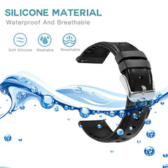 #A Waterproof Adjustable 22mm Watch Band Sports Bracelet Watch Wrist Strap