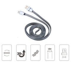 1.2M 2.4A Alloy Enclosure Micro USB TPE Fast Charging Cable for Android Device