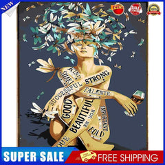 #A Tattoo Girl Oil Paint By Numbers DIY Acrylic Painting Drawing Picture for A