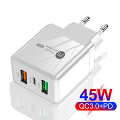 #A PD 25W + Dual QC3.0 Mobile Phone Wall Charging Chargers for Phone 13 Pro Xiao