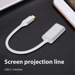 #A USB 3.1 Type-C To HDMI-compatible Converter Cable Portable Aluminum Alloy