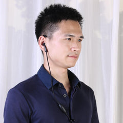 1.2m 2Pin Earpiece Headset PTT with Mic Ear Hook Interphone Earphone for Kenwood