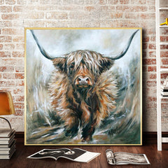 Yak Oil Paint By Numbers Canvas Picture DIY Craft Coloring Drawing Home Decor
