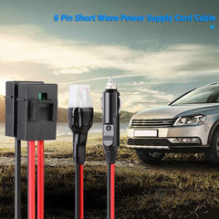 1.5m 30A 6Pin Short Wave Power Cable for Yaesu FT-857D/897D IC-725A/706 #F