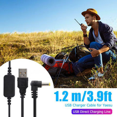 1.2m USB Charger Cable Battery Charging Cord Cable for Yaesu VX-6R VX7R FT60R
