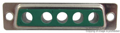 HARTING 09 69 300 0055 D Sub Connector Housing, 5 Ways, Combo Layout D Sub, DB-5W5, D Sub-M Series, Receptacle, Steel Body
