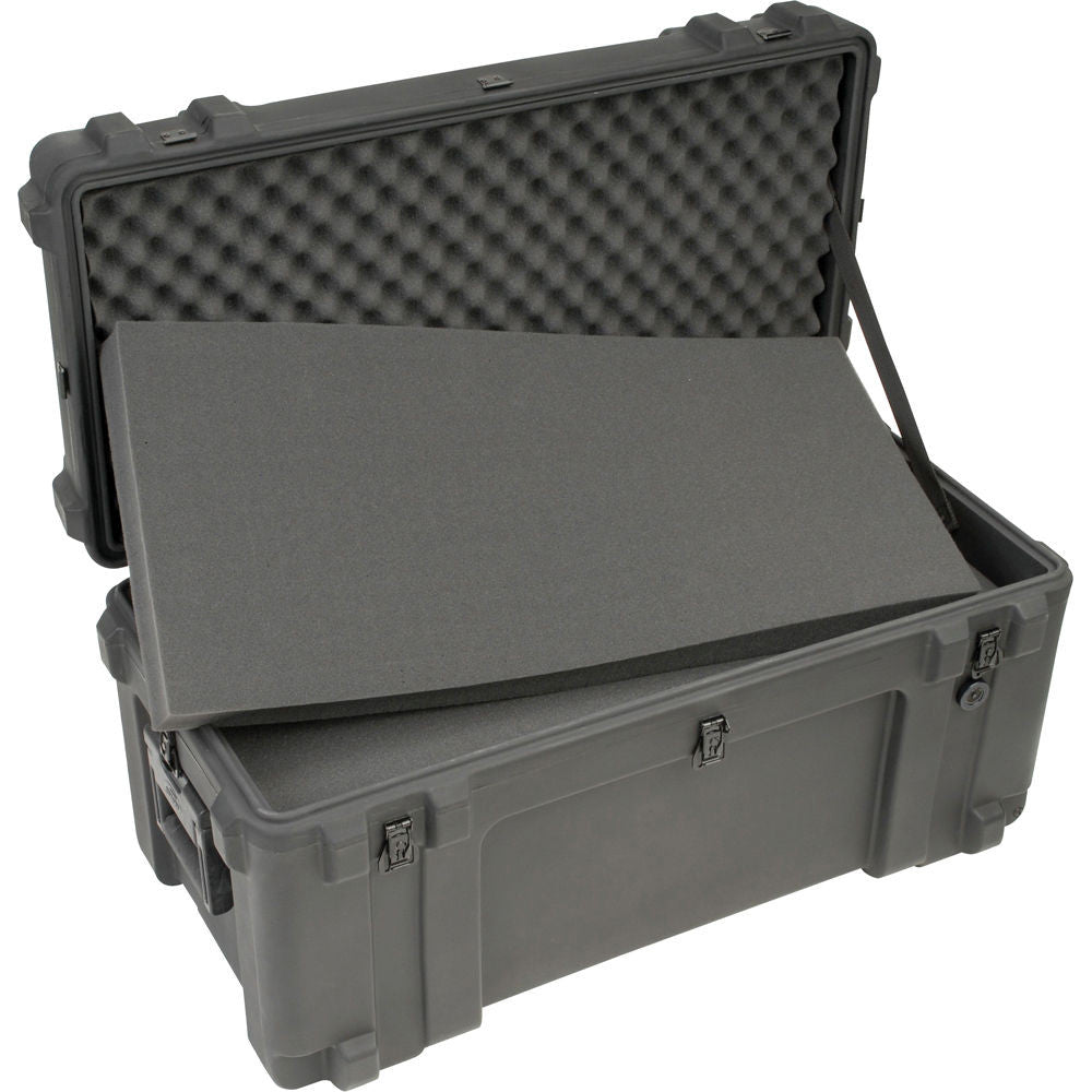 SKB 3R3214-15B-CW Roto-Molded Mil-Standard Utility Case with Cubed Foam Interior and wheels