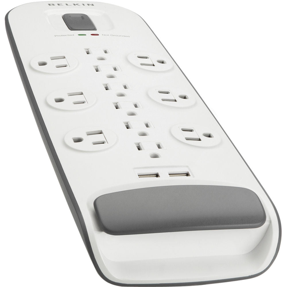 Belkin BV112050-06 12-Outlet Surge Protector with USB Charging (White)