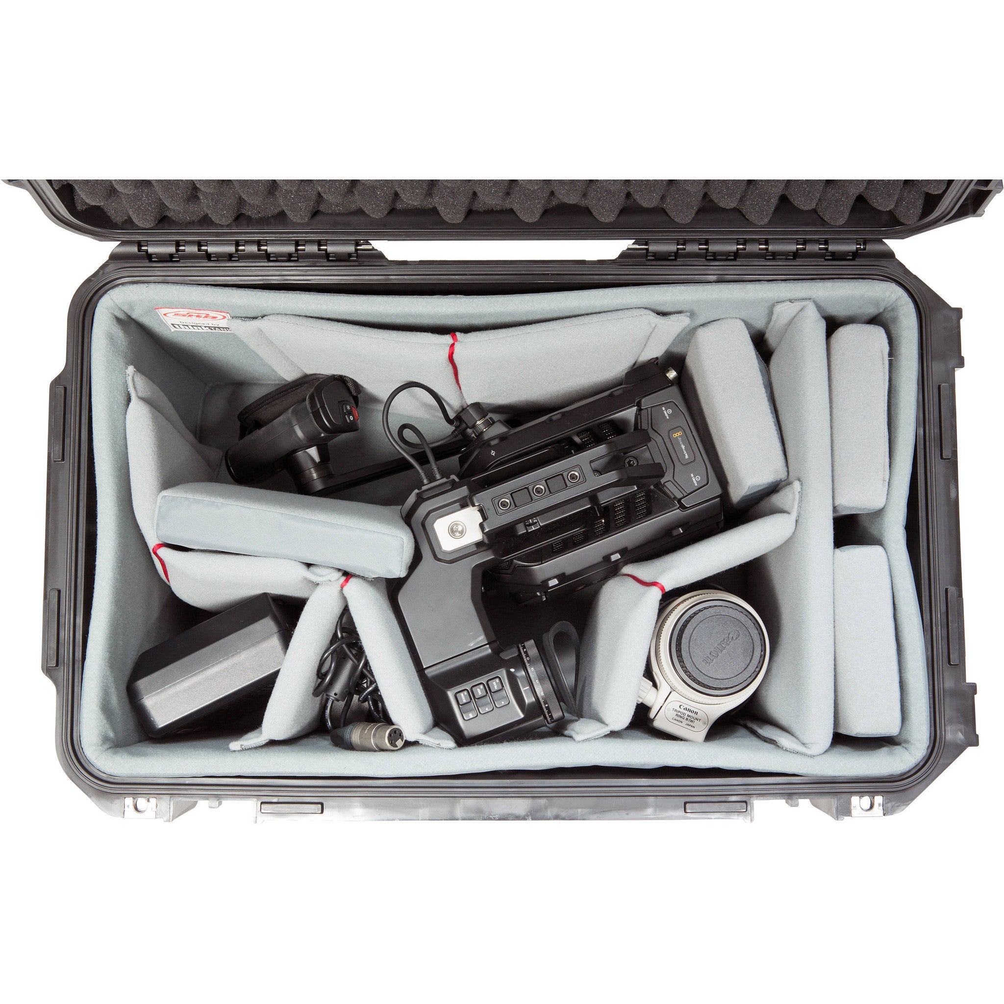 SKB iSeries 2213-12 Case w/Think Tank Designed Video Dividers &&nbsp;Lid Foam (Black)