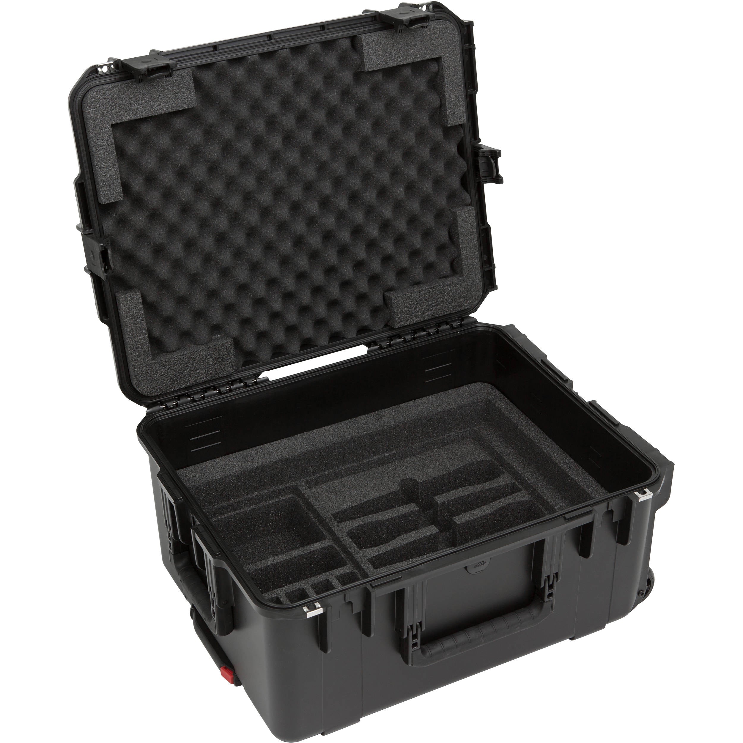 SKB iSeries Injection Molded for 4-Wireless with 2U Fly Rack with Wheels (Black)