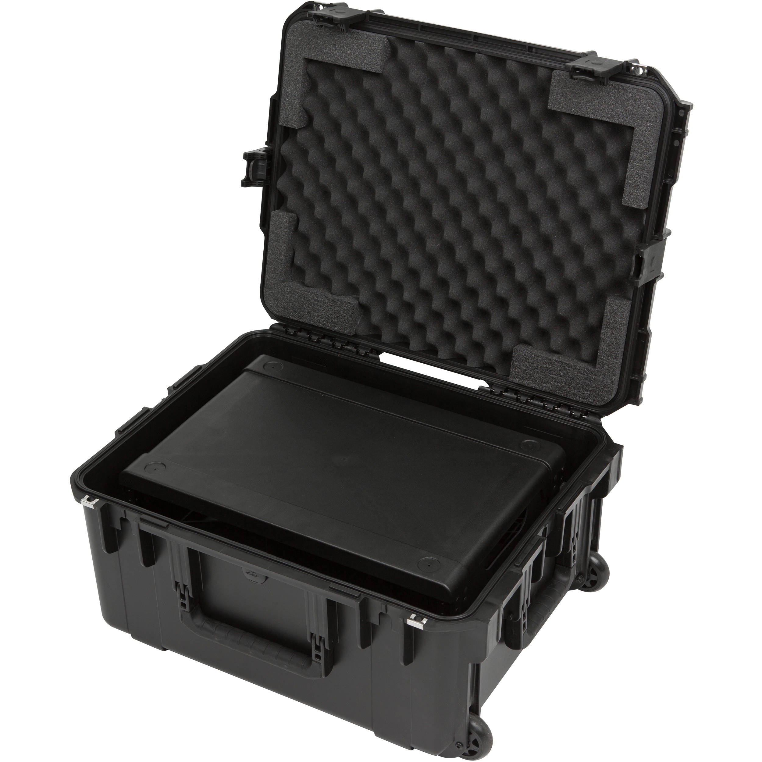 SKB iSeries Injection Molded for 4-Wireless with 2U Fly Rack with Wheels (Black)