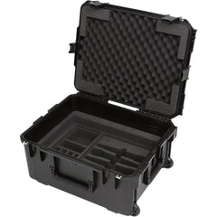 SKB iSeries Injection Molded for 4-Wireless with 2U Fly Rack with Wheels (Black)