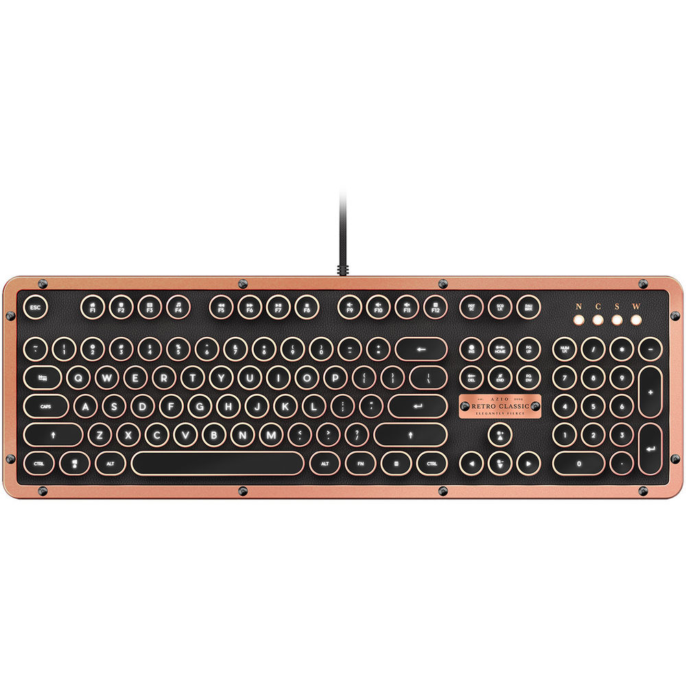 AZIO Retro Classic USB Backlit Mechanical Keyboard (Artisan)