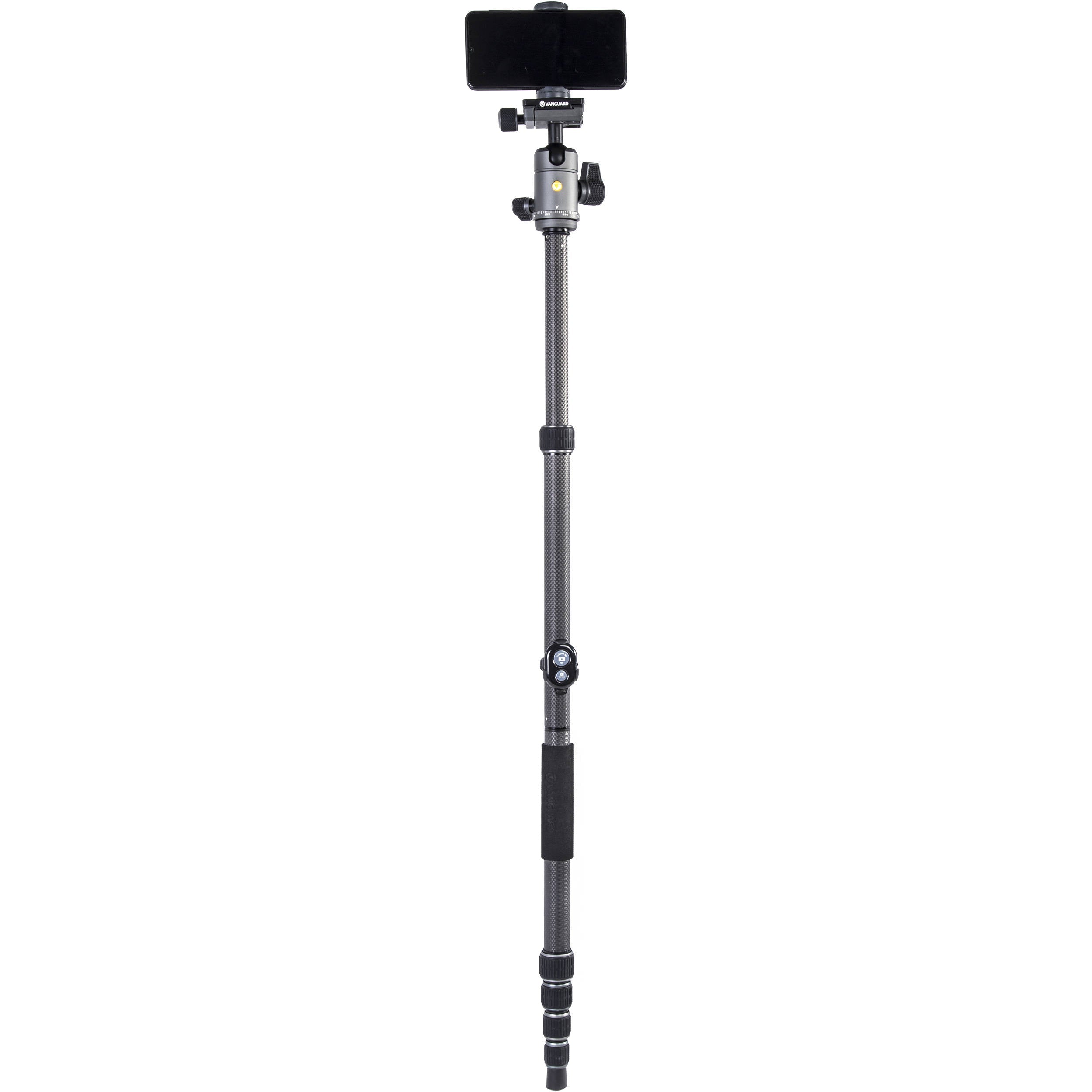 Vanguard VEO 3 GO 265HCB Carbon Fiber Tripod/Monopod with BH-120 Ball Head, Smartphone Connector, and Bluetooth Remote