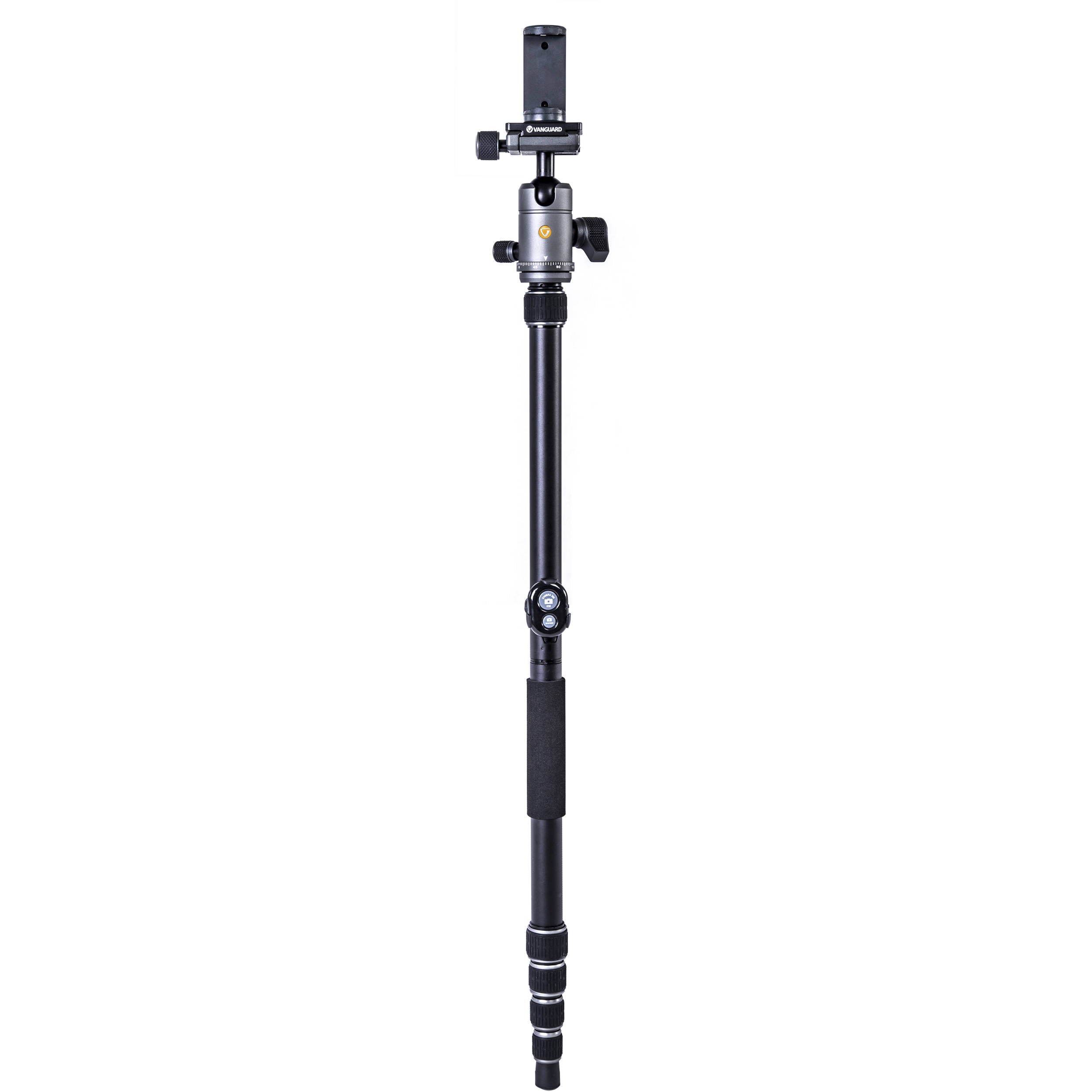 Vanguard VEO 3 GO 265HAB Aluminum Tripod/Monopod with BH-120 Ball Head, Smartphone Connector, and Bluetooth Remote