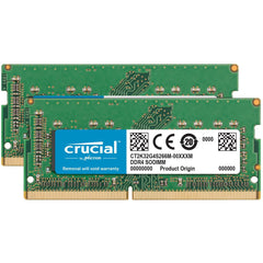 Crucial 64GB DDR4 2666 MHz SO-DIMM Memory Kit (2 x 32GB)
