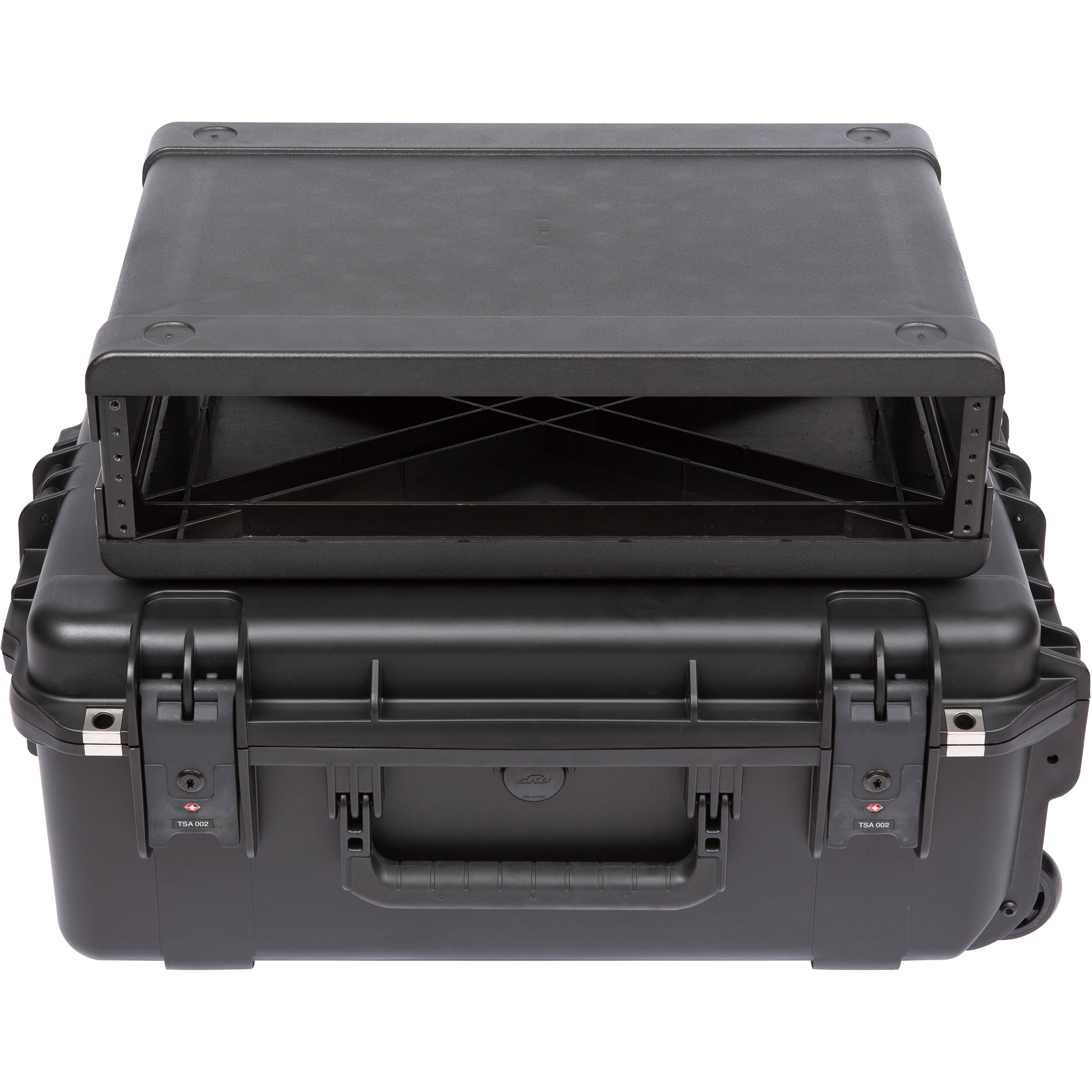 SKB iSeries Injection-Molded 13" Fly Rack with Wheels (2 RU)