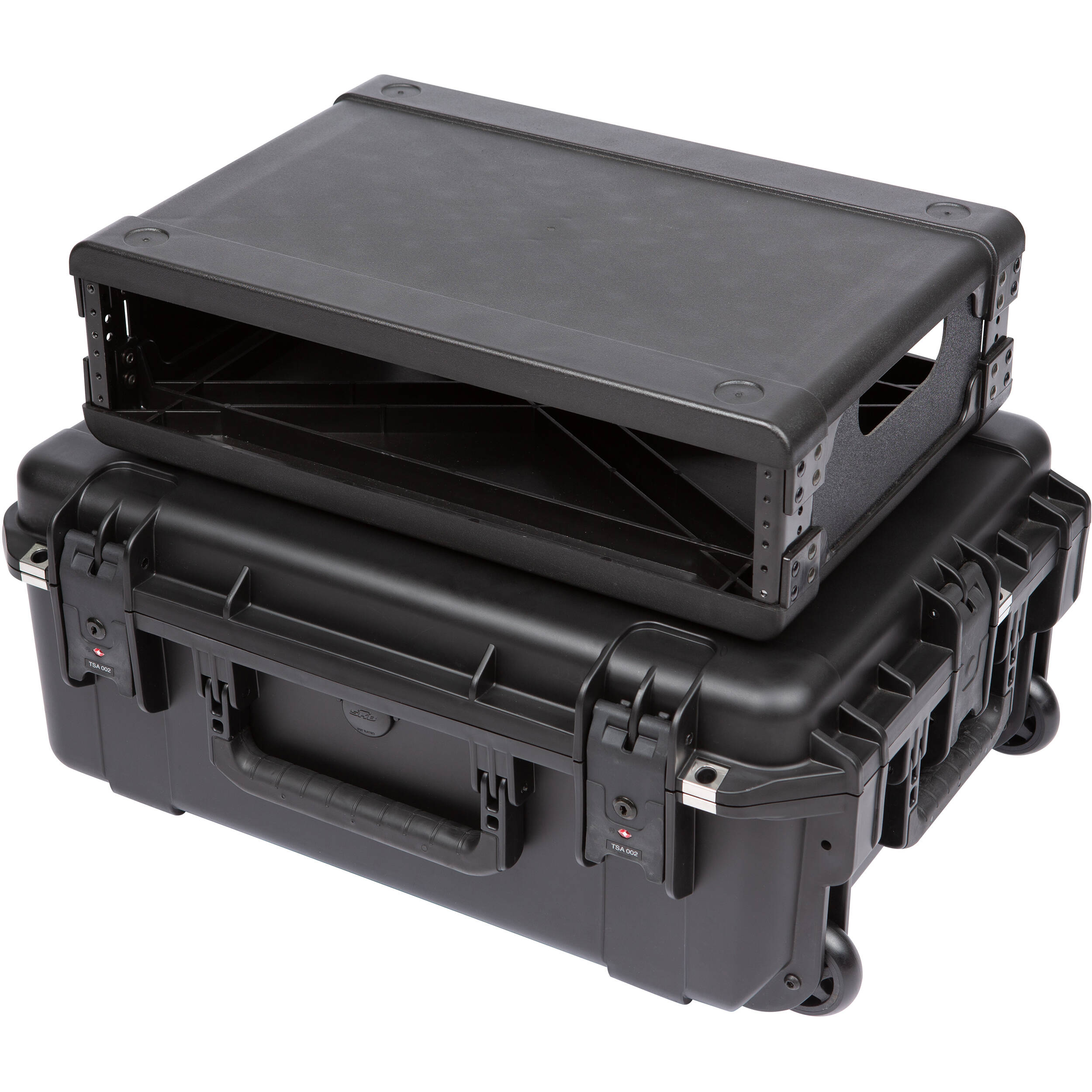 SKB iSeries Injection-Molded 13" Fly Rack with Wheels (2 RU)