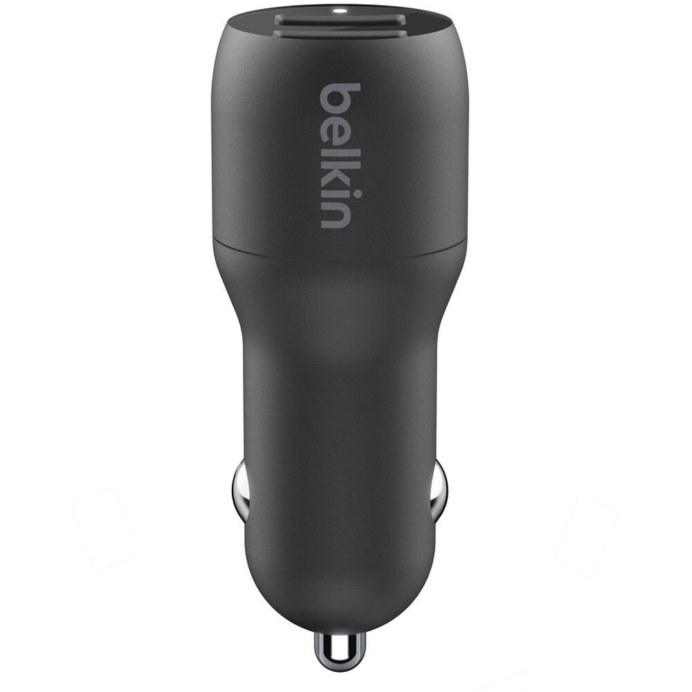 Belkin Boost Charge 24W Dual USB Type-A Car Charger with USB-A/Lightning Cable
