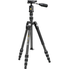 Vanguard VEO 3T 204CBP Carbon Fiber 4-in-1 Travel Tripod with VEO 2 BP-45T Ball/Pan Head and Bluetooth Remote