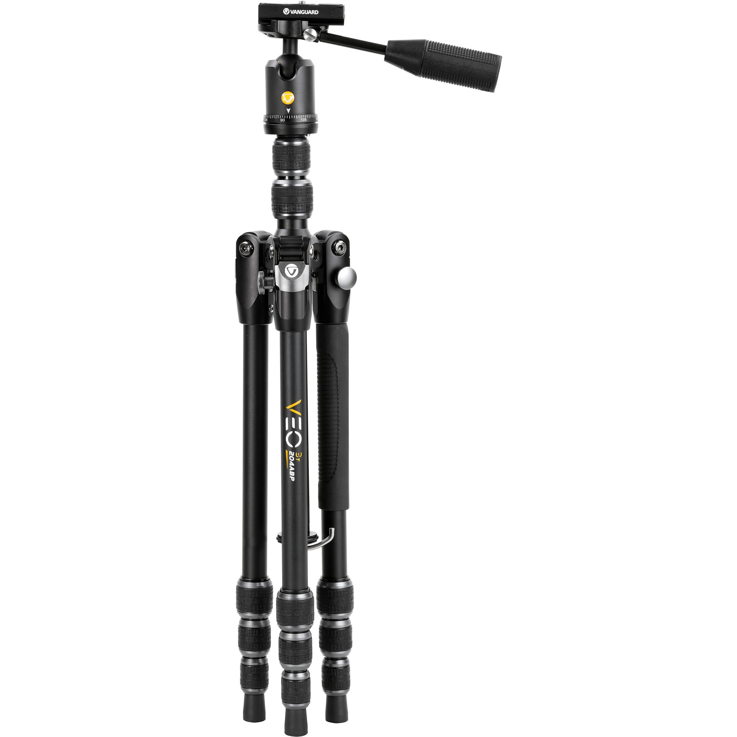 Vanguard VEO 3T 204ABP Aluminum 4-in-1 Travel Tripod with VEO 2 BP-45T Ball/Pan Head and Bluetooth Remote