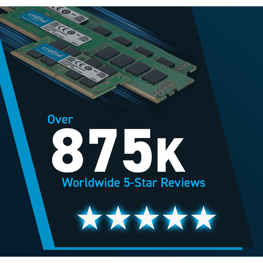 Crucial 16GB DDR5 4800 MHz UDIMM Memory Kit (2 x 8GB)
