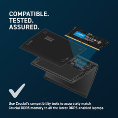 Crucial 64GB DDR5 4800 MHz SO-DIMM Memory Kit (2 x 32GB)