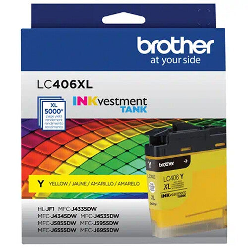 Brother Genuine LC406 INKvestment Tank High Yield Yellow Ink Cartridge