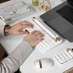 AZIO IZO Wireless Keyboard (White Blossom)