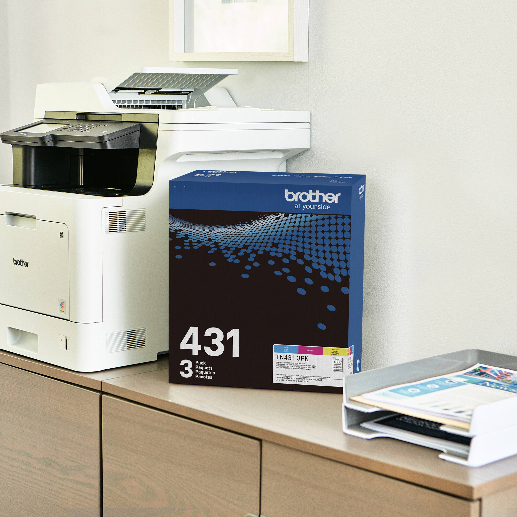 Brother TN431 Color Toner Cartridge (3-Pack)