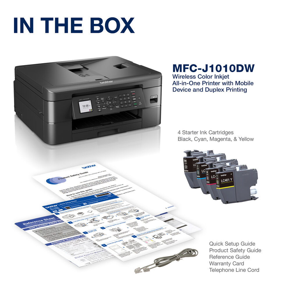 Brother MFC-J1010DW Wireless Inkjet All-in-One Color Printer