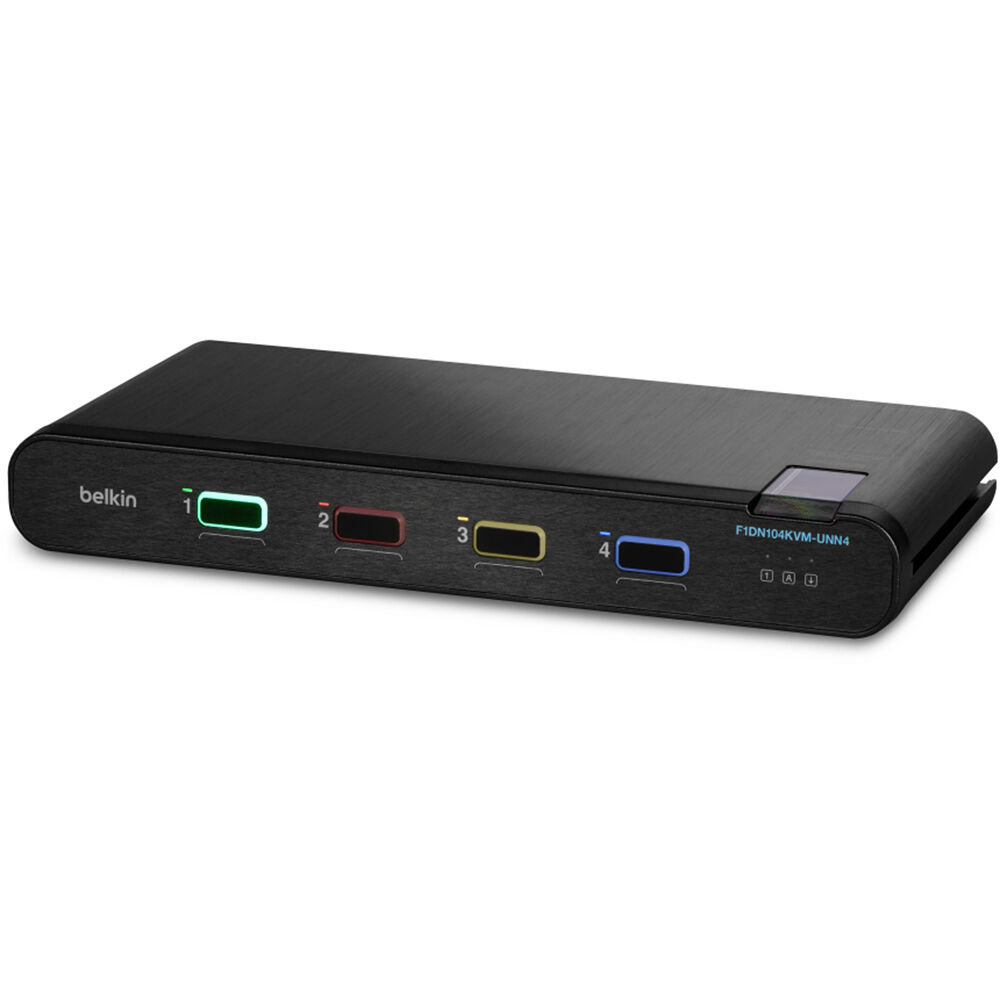 Belkin Universal 2nd Gen Secure KVM Switch, 4-Port Single Head No CAC