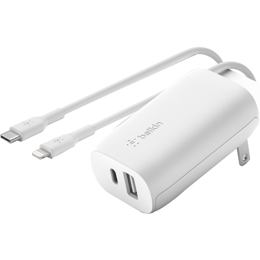 Belkin Dual Wall Charger with Lightning Cable (White)