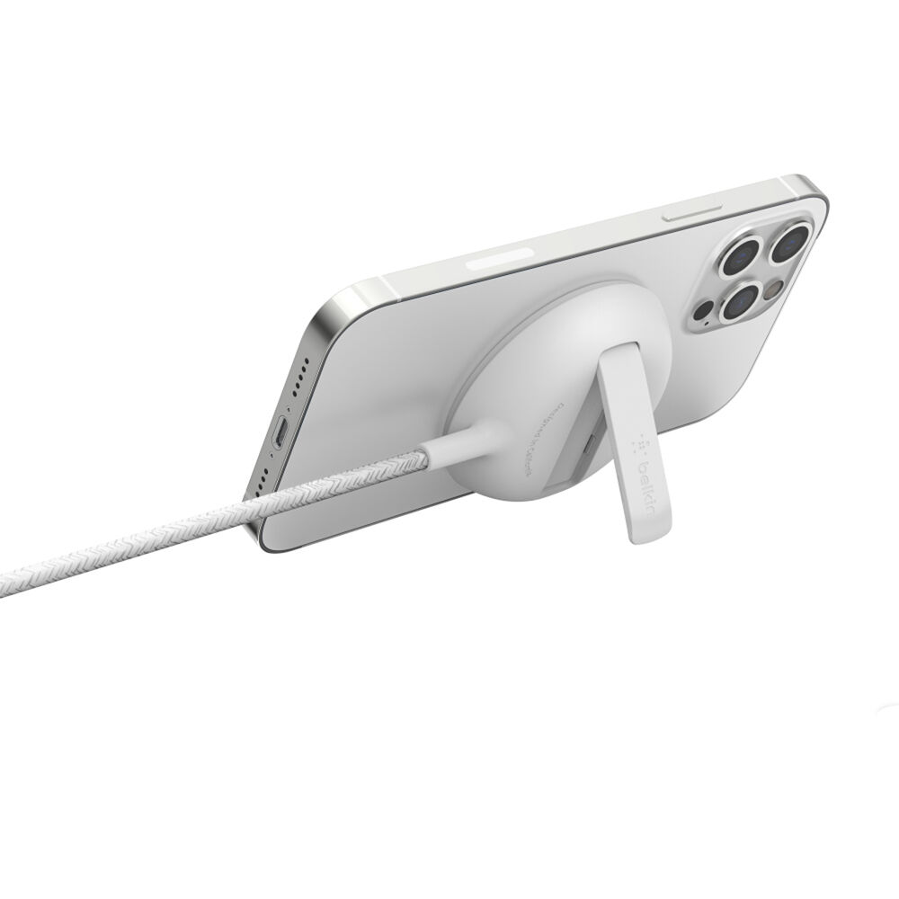 Belkin BoostCharge Portable Wireless Charger Pad with Official MagSafe Charging (White)