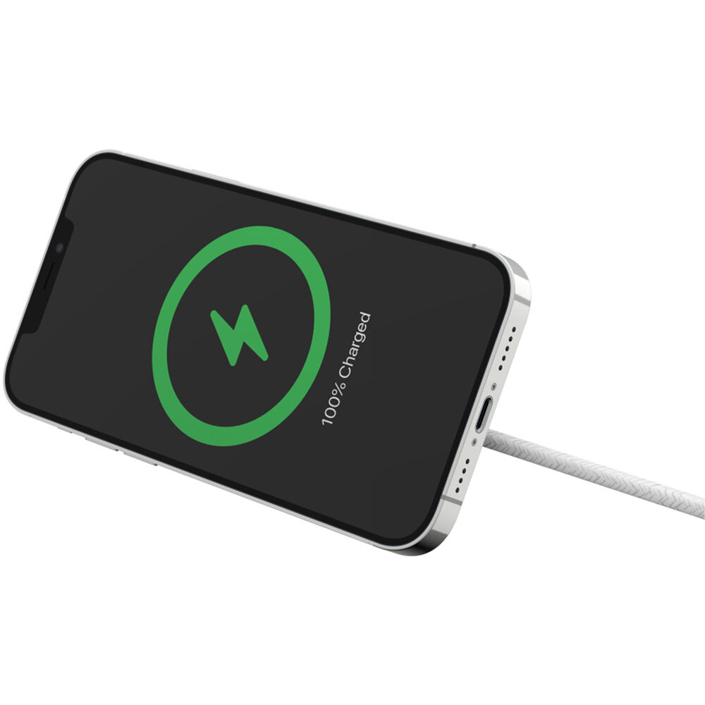 Belkin BoostCharge Portable Wireless Charger Pad with Official MagSafe Charging (White)