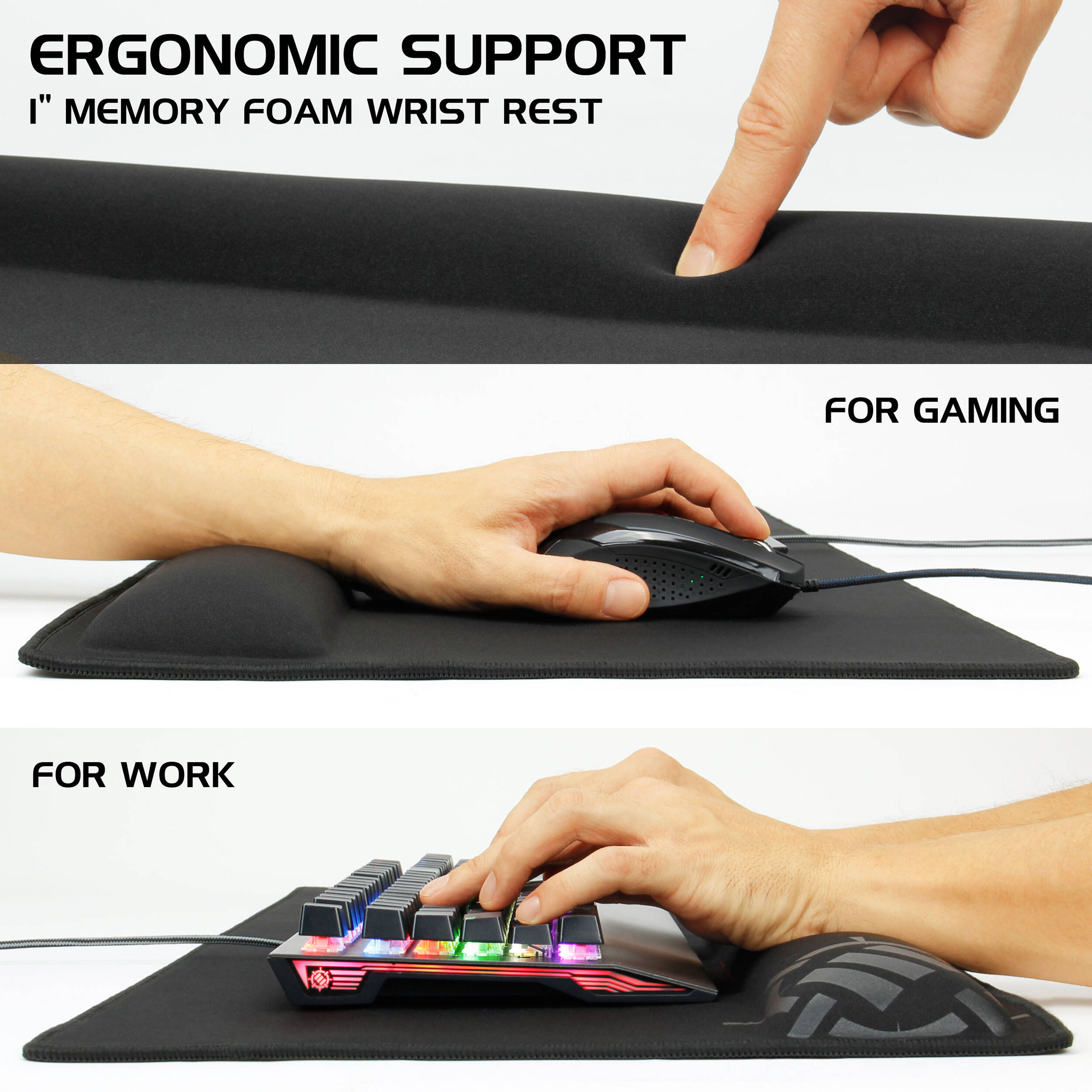 Enhance XXL Extended Gaming Mouse Pad (Black)