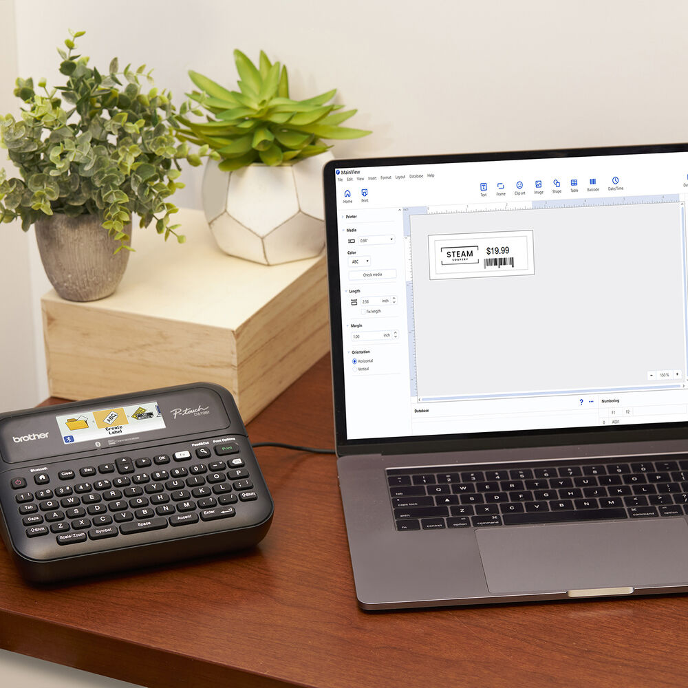 Brother PTD610BTVP P-Touch Business Professional Connected Label Maker with Carry Case